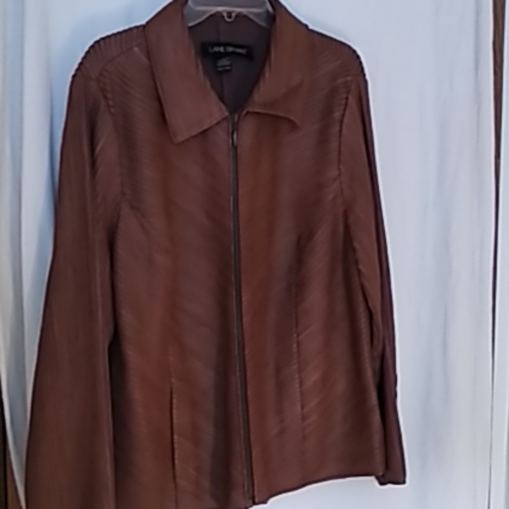 LaneBryant brown leather jacket 18/20